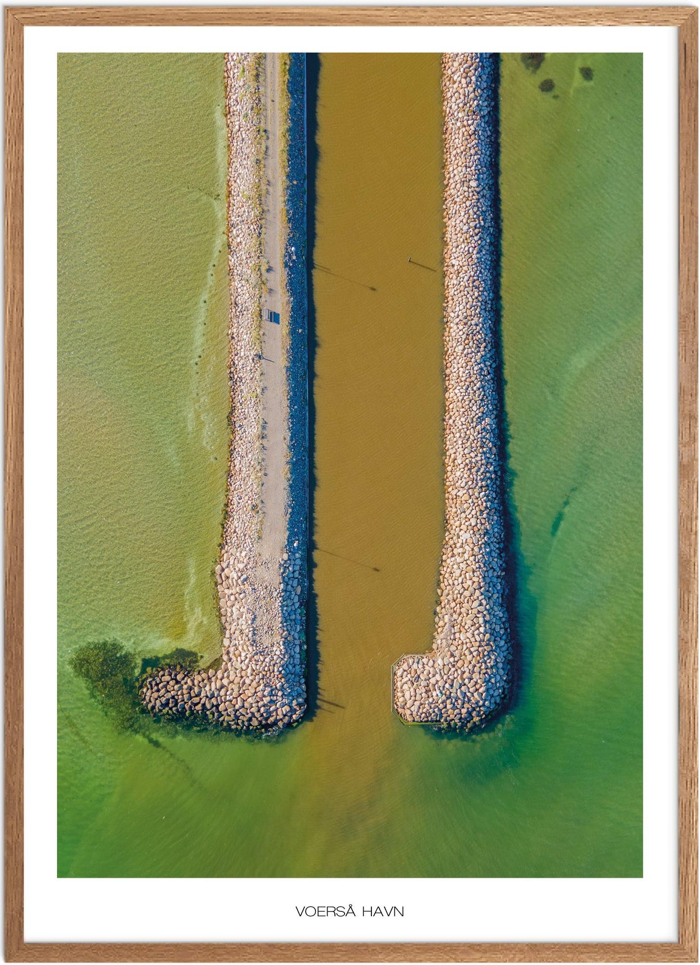 Plakat Voerså Havn Naturplakat Plakater Nordjylland Plakat Plakatsnedkeren Drone Plakater - Plakatsnedkeren Plakater