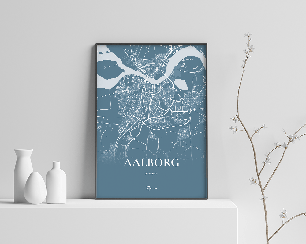 Havblå Aalborg Plakaten - Printway Plakater