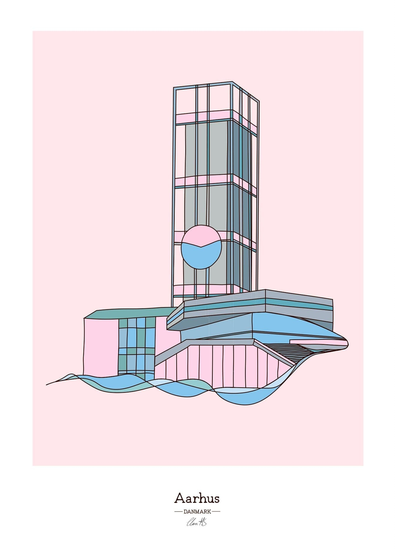 Rosa Aarhus Pryd Design - Pryd Design Plakater