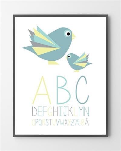 Abc Plakat Pastel 30x40 - Liseborg Plakater