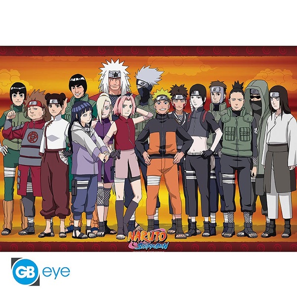 Naruto Shippuden Konoha Ninjas Poster Plakat 61x91 5cm - !andet Plakater  - 3700789274575