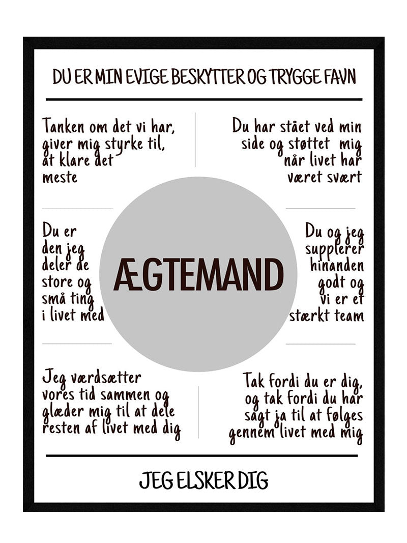 Ægtemand Plakat - Postersbyus Plakater