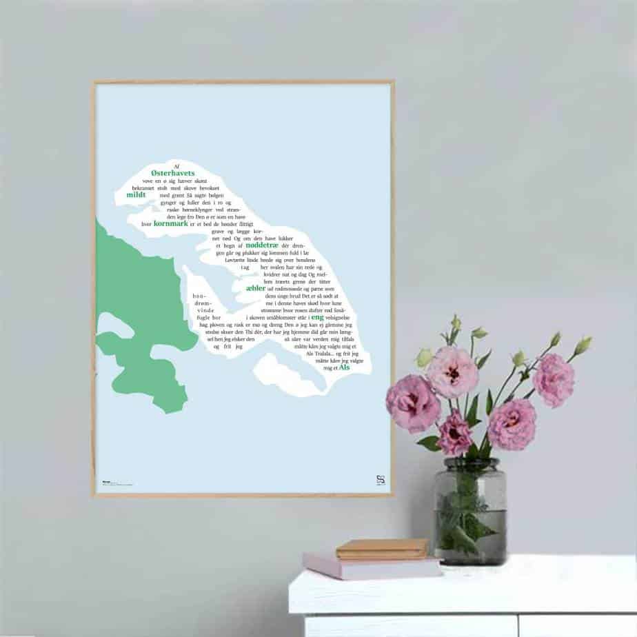 Alssangen Plakat Lodret - Songshape Plakater