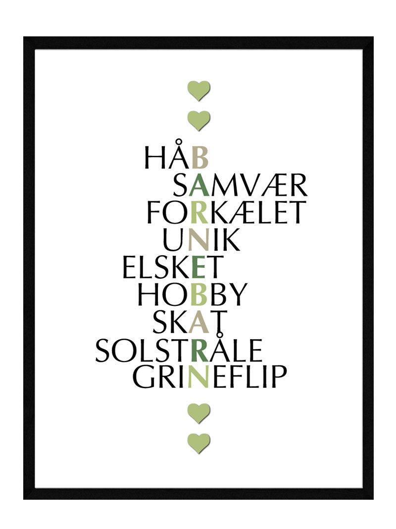 Barnebarn Citat Plakat - Postersbyus Plakater