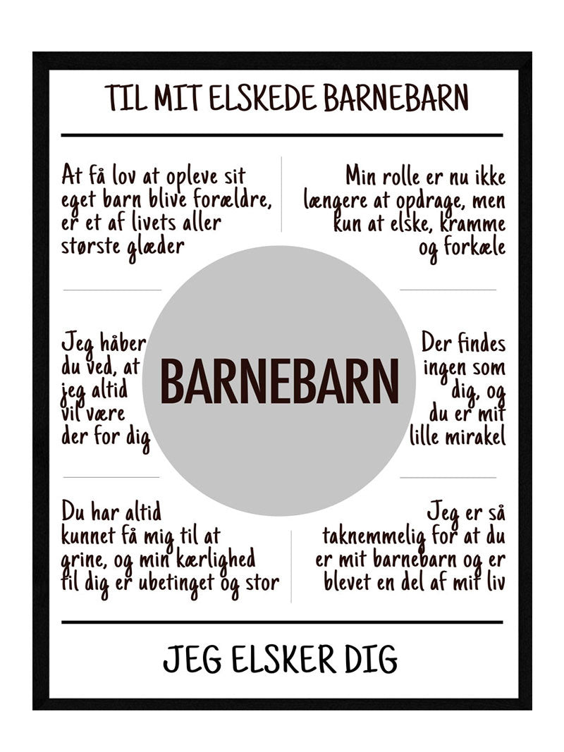 Barnebarn Plakat - Postersbyus Plakater