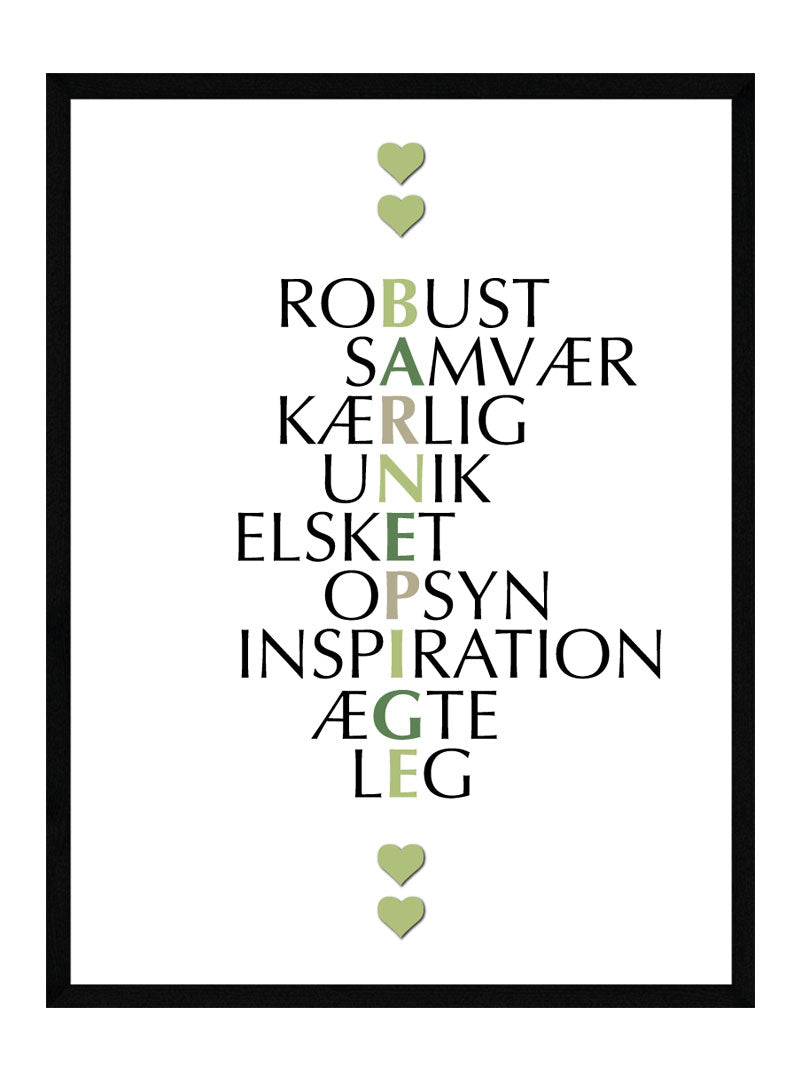 Barnepige Citat Plakat - Postersbyus Plakater