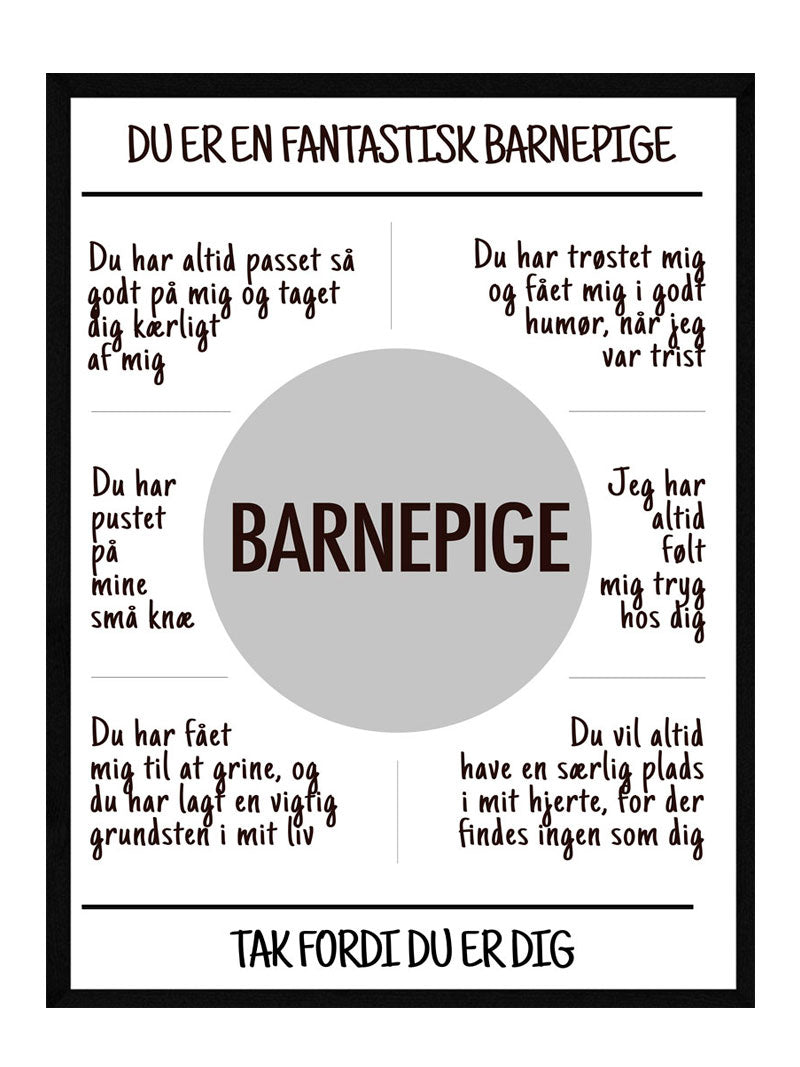 Barnepige Plakat - Postersbyus Plakater