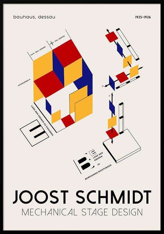 Joost Schmidt Plakat Mechanical Stage Design - Unikplakat.dk Plakater
