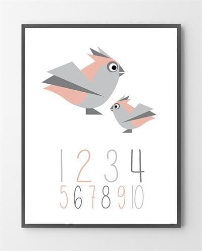 Børneplakater 123 Plakat 30x40 - Bylux Plakater