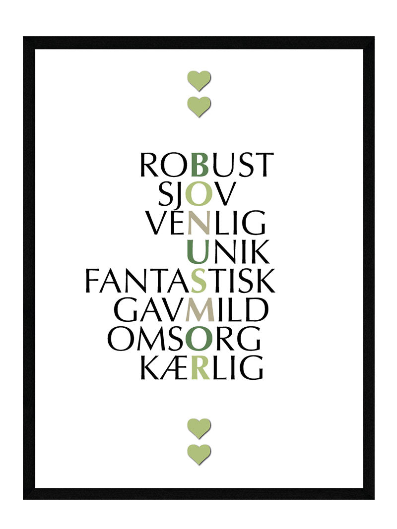 Bonusmor Citat Plakat - Postersbyus Plakater