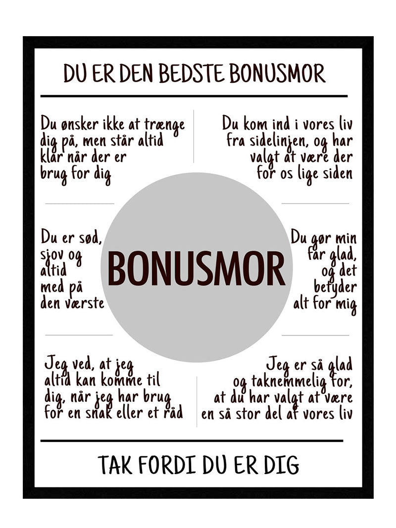 Bonusmor Plakat - Postersbyus Plakater