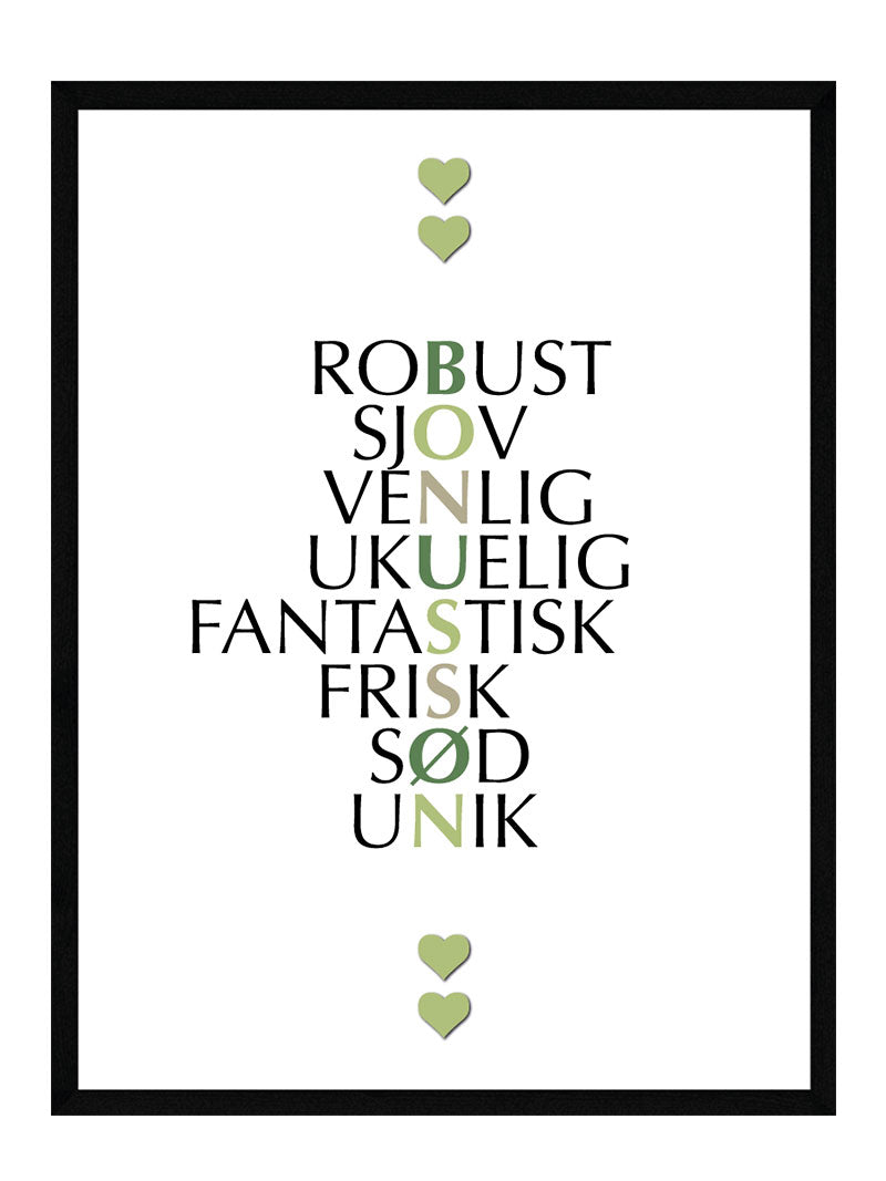 Bonussøn Citat Plakat - Postersbyus Plakater