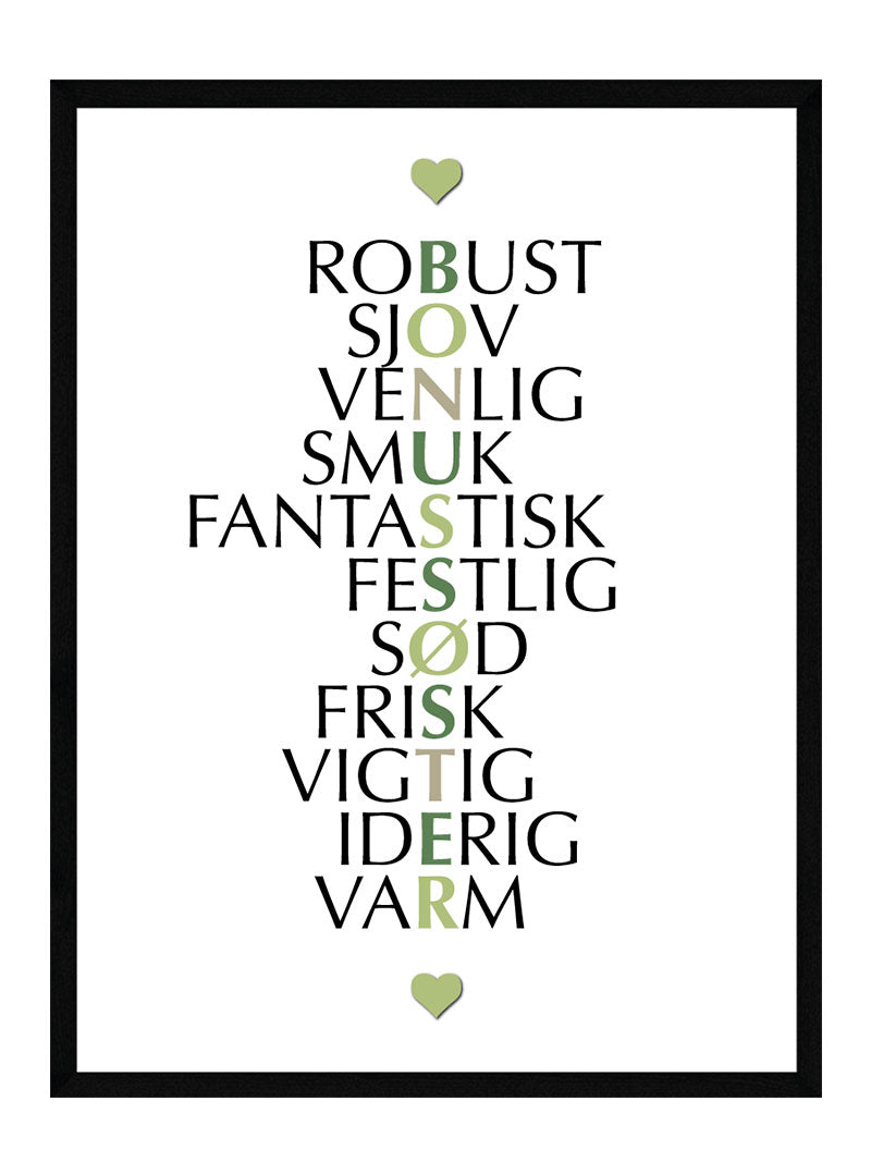 Bonussøster Citat Plakat - Egly Design Plakater