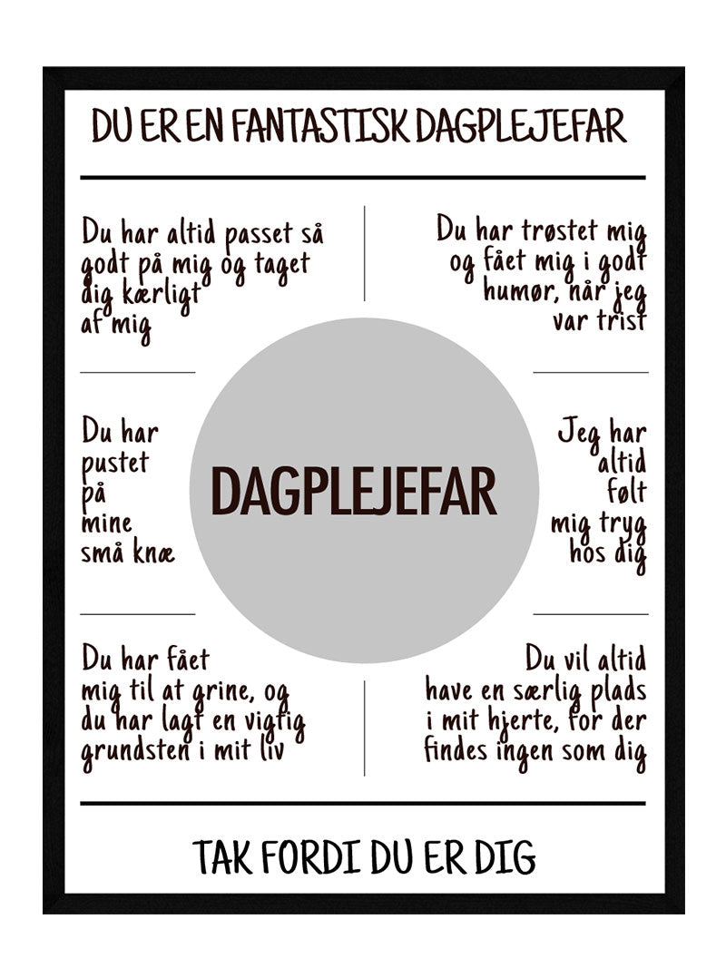 Dagplejefar Plakat - Postersbyus Plakater