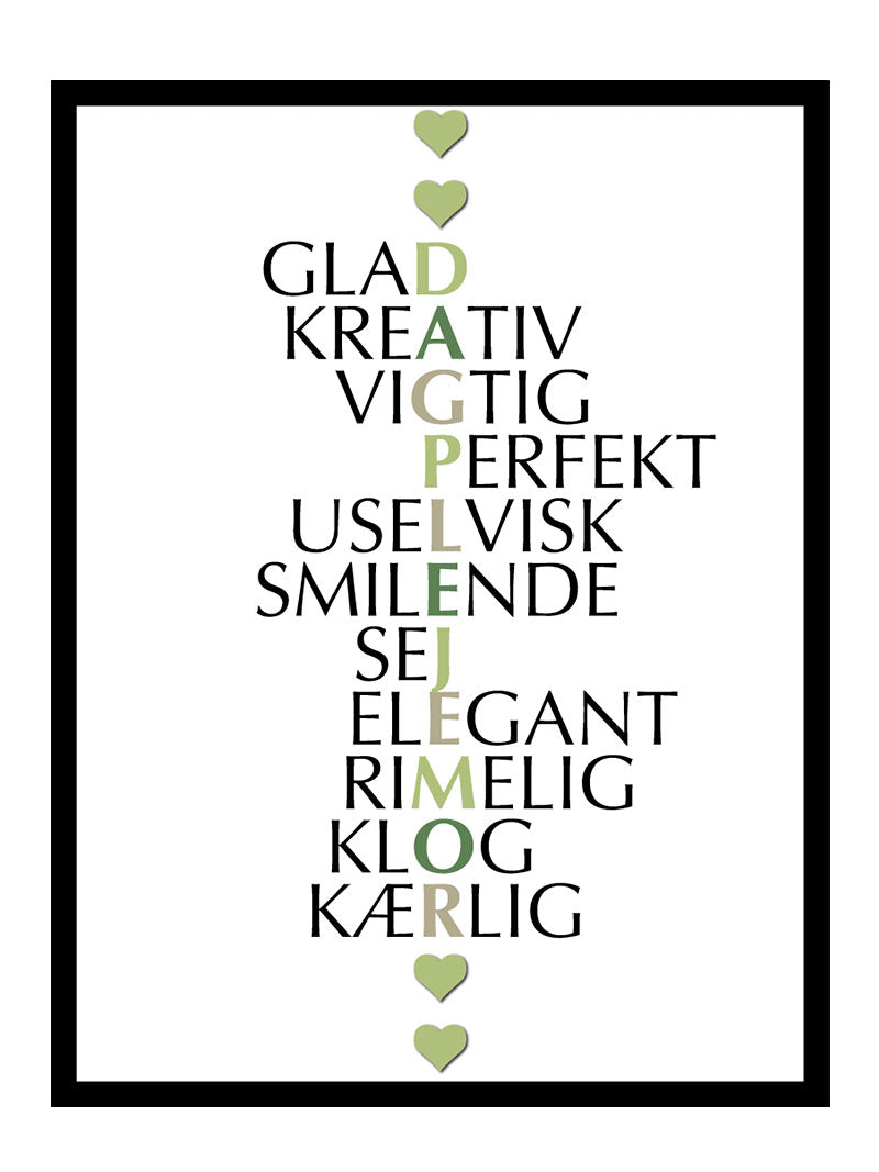 Dagplejemor Citat Plakat - Egly Design Plakater