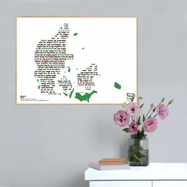 Danmark Gnags Songshape Musikplakat Vandret - Songshape Plakater