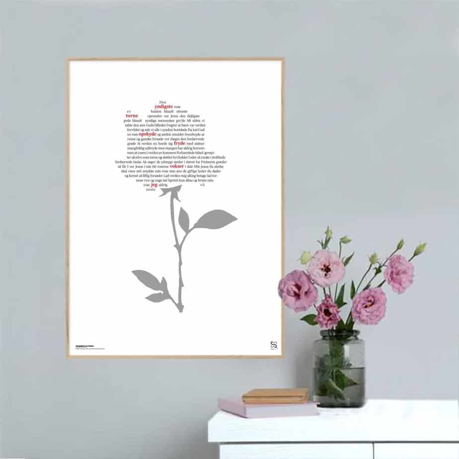 Den Yndigste Rose Funden Songshape Plakat Lodret - Songshape Plakater