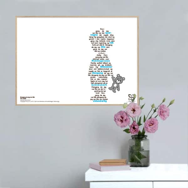 Dengang Jeg Var Lille Kim Larsen Plakat Vandret - Songshape Plakater