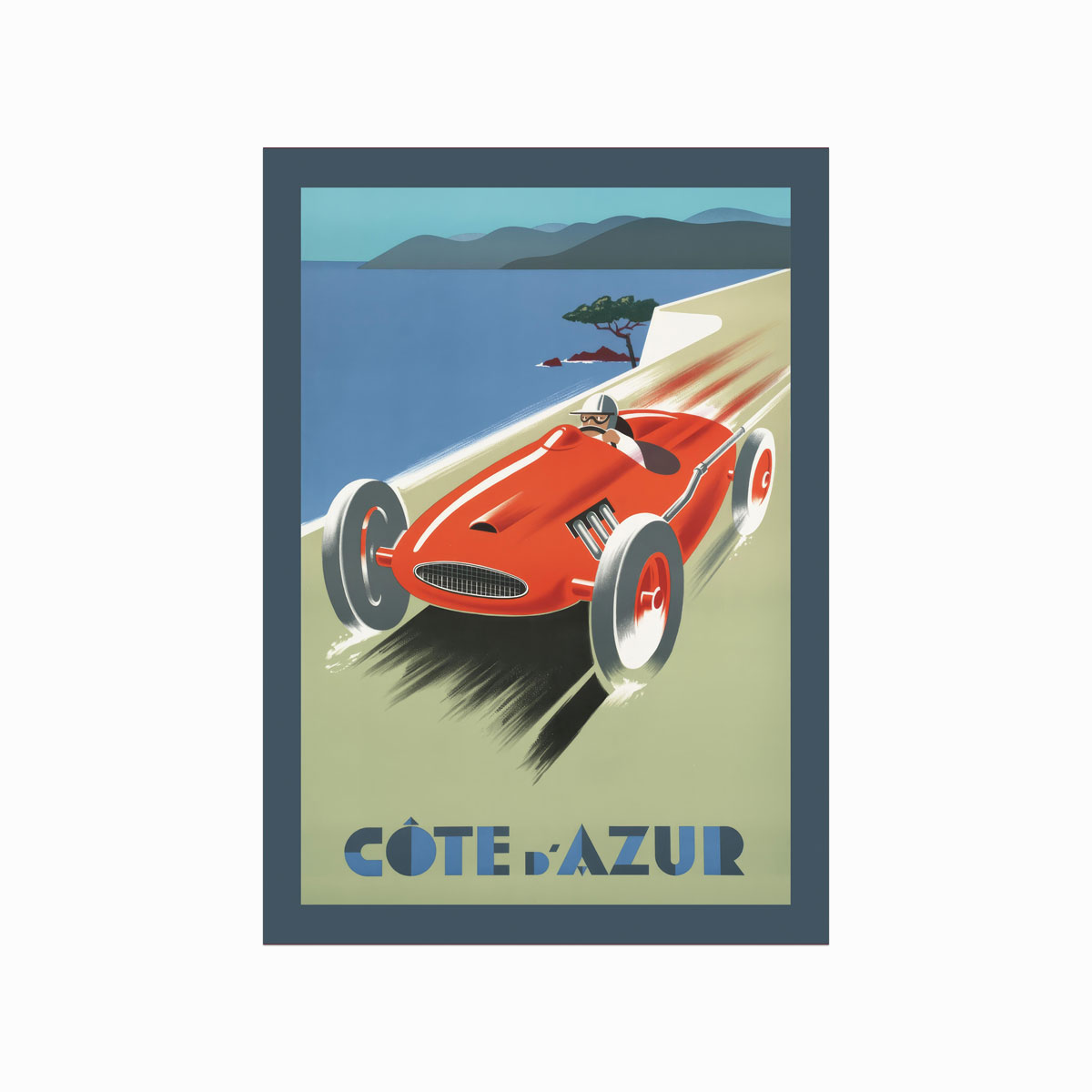 Retro Plakat Cte Azur - Designplakater Plakater