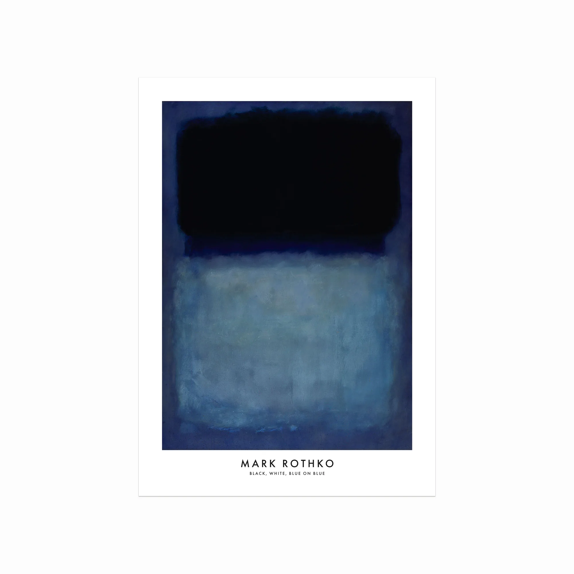 Sort Mark Rothko Plakat Black White Blue Blue - Designplakater Plakater