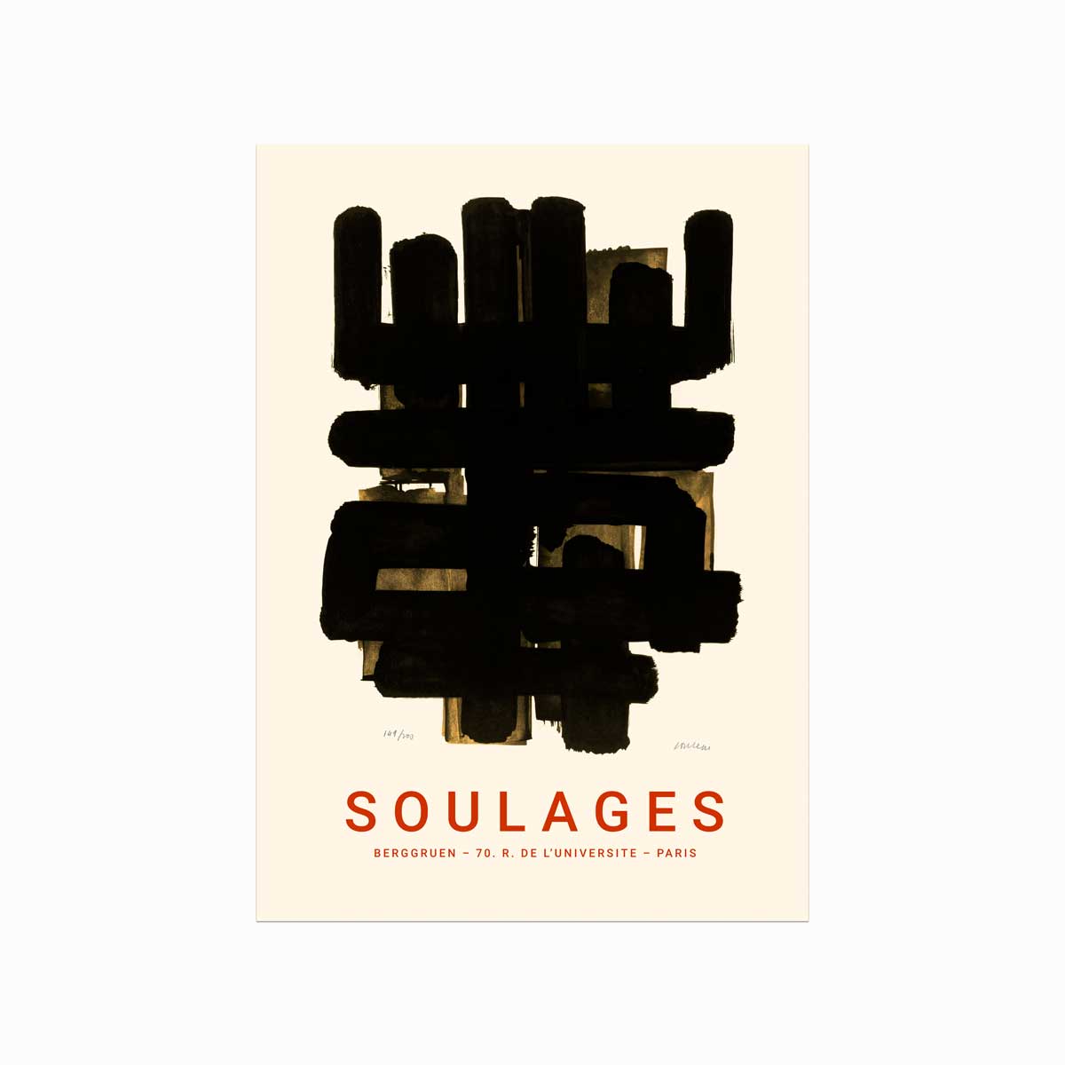Soulages Plakat Berggruen Paris - Designplakater Plakater