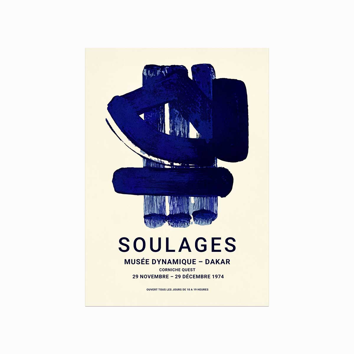 Soulages Plakat Muse Dynamique Dakar - Designplakater Plakater