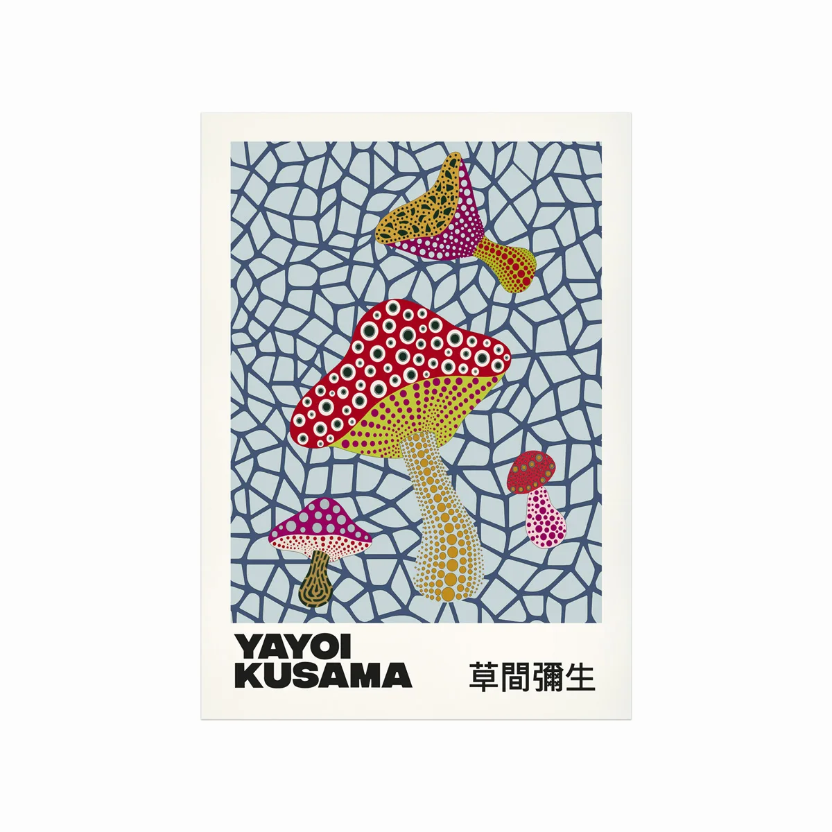 Yayoi Kusama Plakat Mushroom - Designplakater Plakater