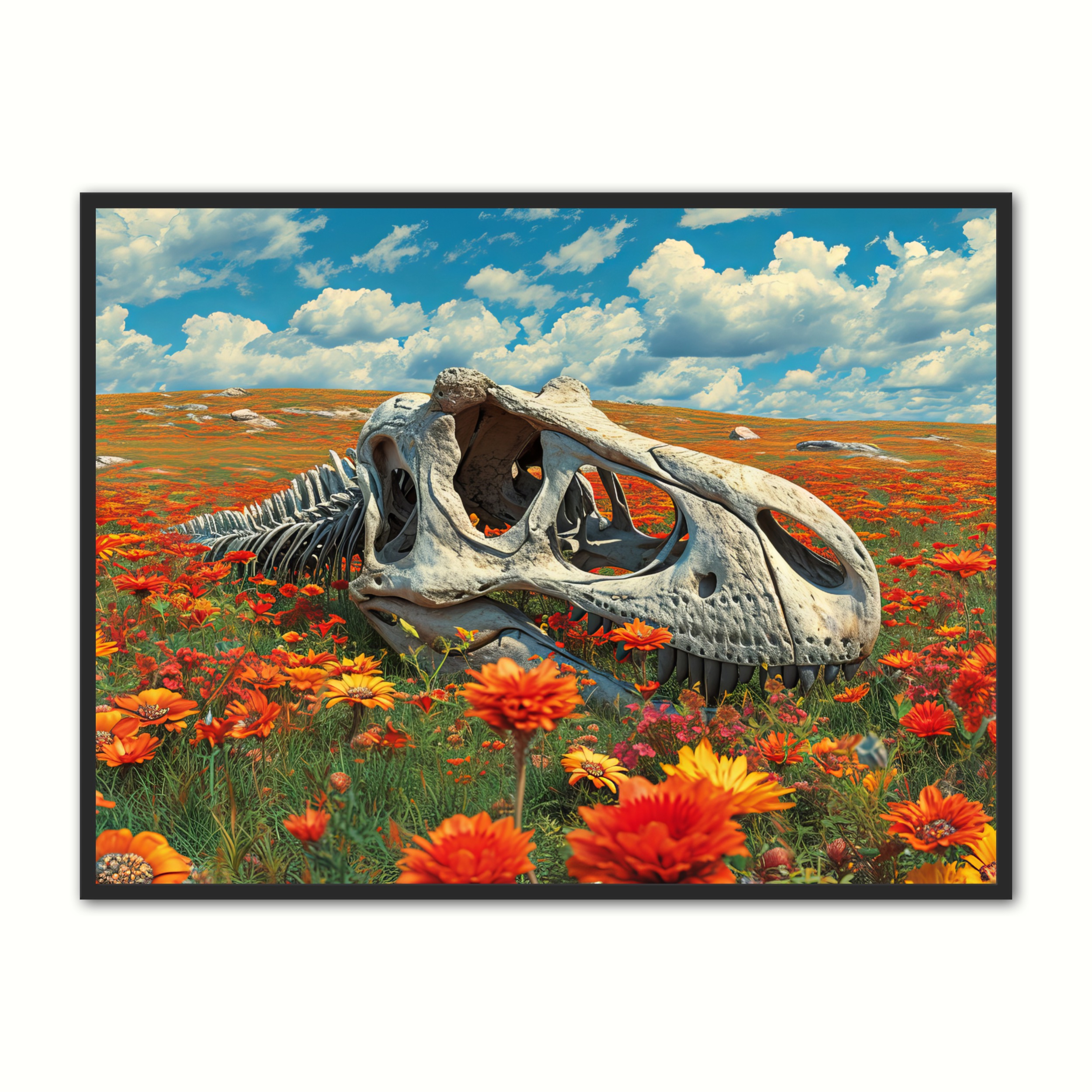 Plakat Med Dinosaur Plakat Rex Kranie - Ny Plakat Plakater
