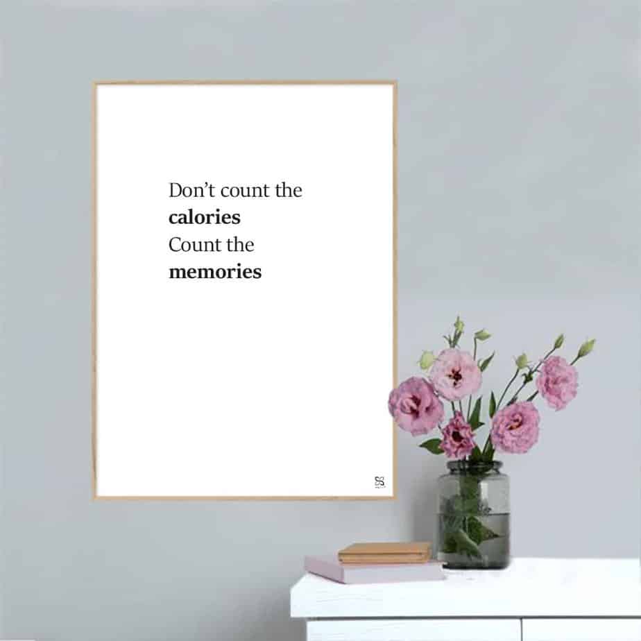 Donampapos Count The Calories Plakat Lodret - Songshape Plakater