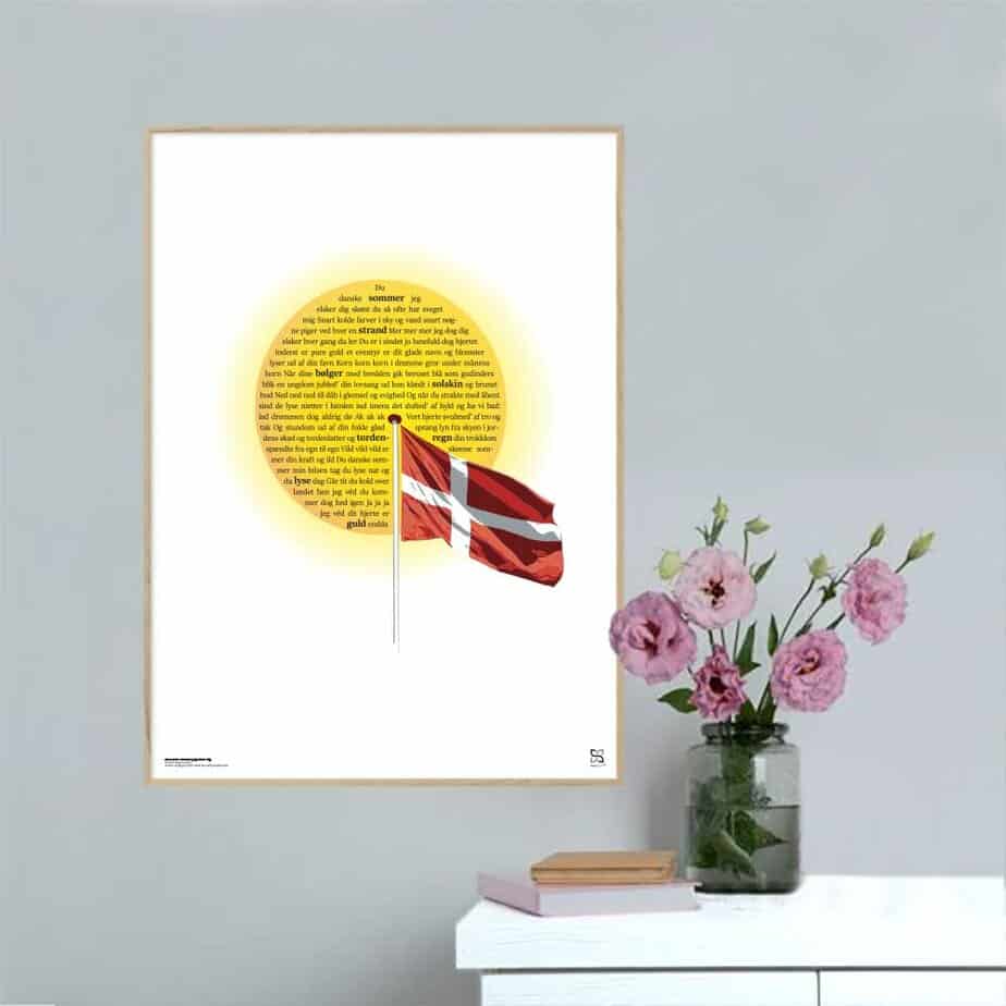 Danske Sommer Jeg Elsker Dig Songshape Plakat Lodret - Songshape Plakater