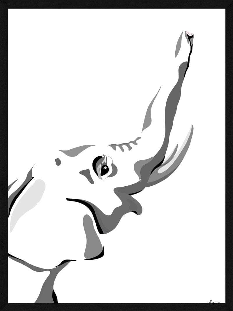 Elefant Illustrations Plakat - Postersbyus Plakater