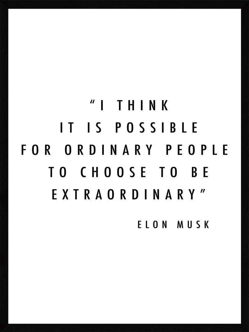 Extraordinary Elon Musk Plakat - Postersbyus Plakater