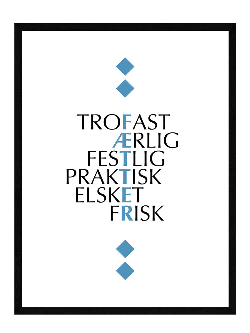 Fætter Citat Plakat - Egly Design Plakater