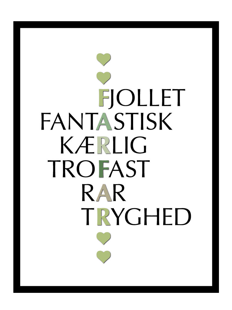 Farfar Citater Plakat - Egly Design Plakater