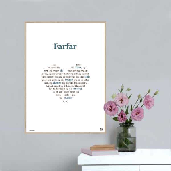 Plakat Som Hylder Din Farfar Lodret - Songshape Plakater