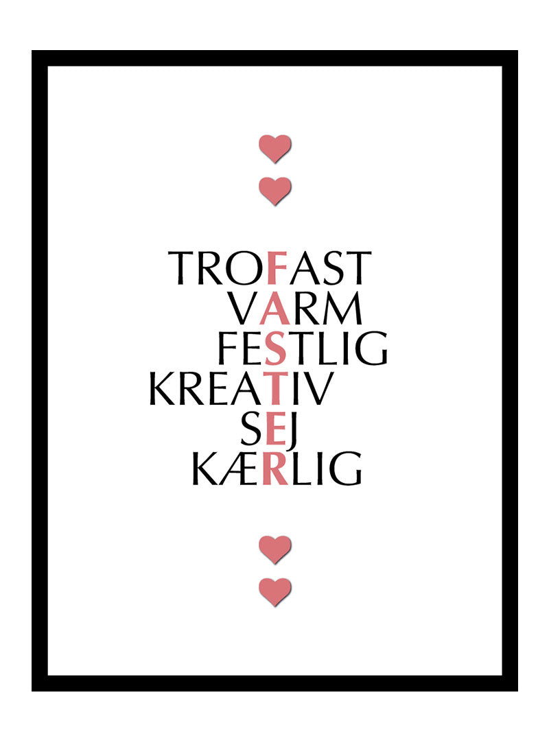 Faster Citat Plakat - Egly Design Plakater