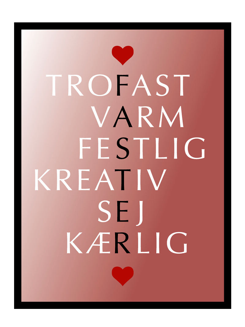 Faster Citater Plakat - Egly Design Plakater