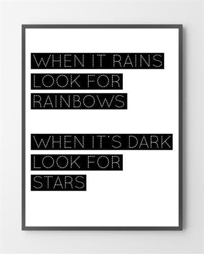 Fed Plakat When Rains 30x40 - Bylux Plakater
