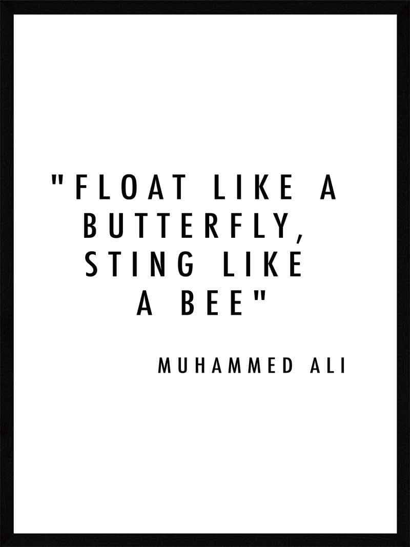 Float Like Butterfly Muhammed Ali Plakat - Postersbyus Plakater