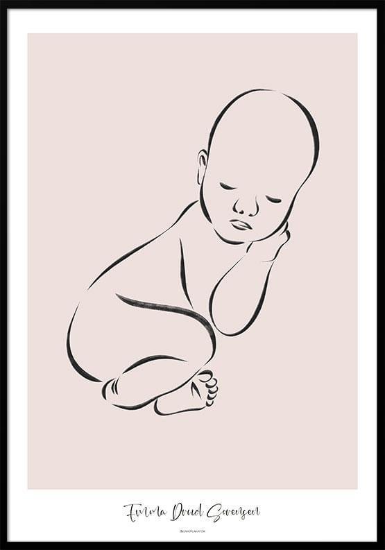 Fødselstavle Plakat : Skala - Unikplakat.dk Plakater