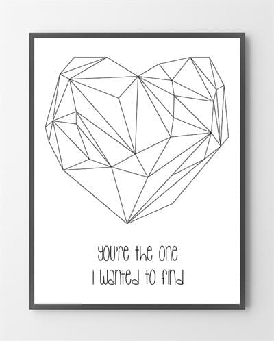 Grafisk Plakat Youamp The One 30x40 - Bylux Plakater