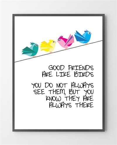 Grafisk Plakat Good Friends 30x40 - Bylux Plakater