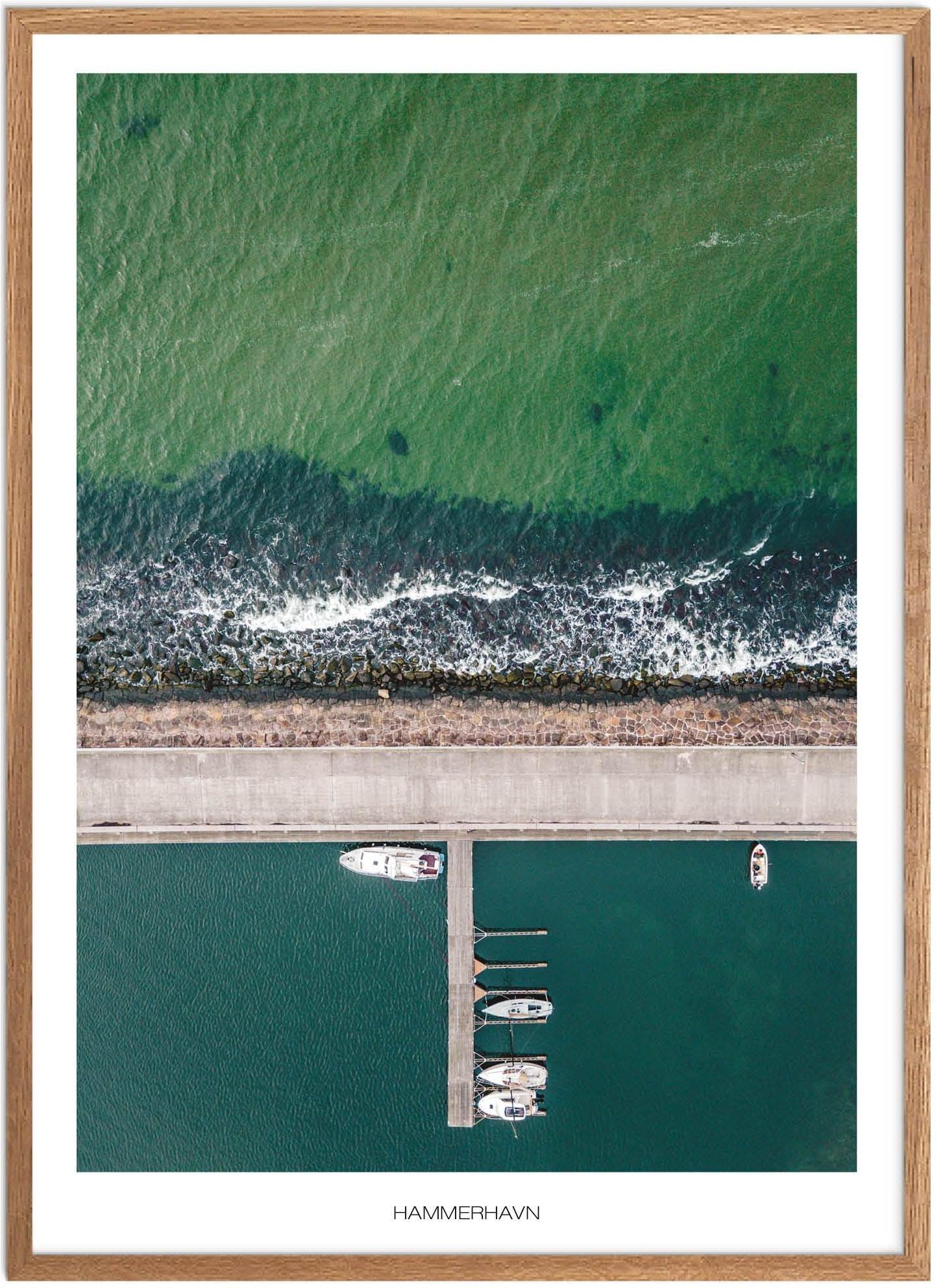 Plakat Hammerhavn Naturplakat Plakater Bornholm Plakat Plakatsnedkeren Drone Plakater - Plakatsnedkeren Plakater