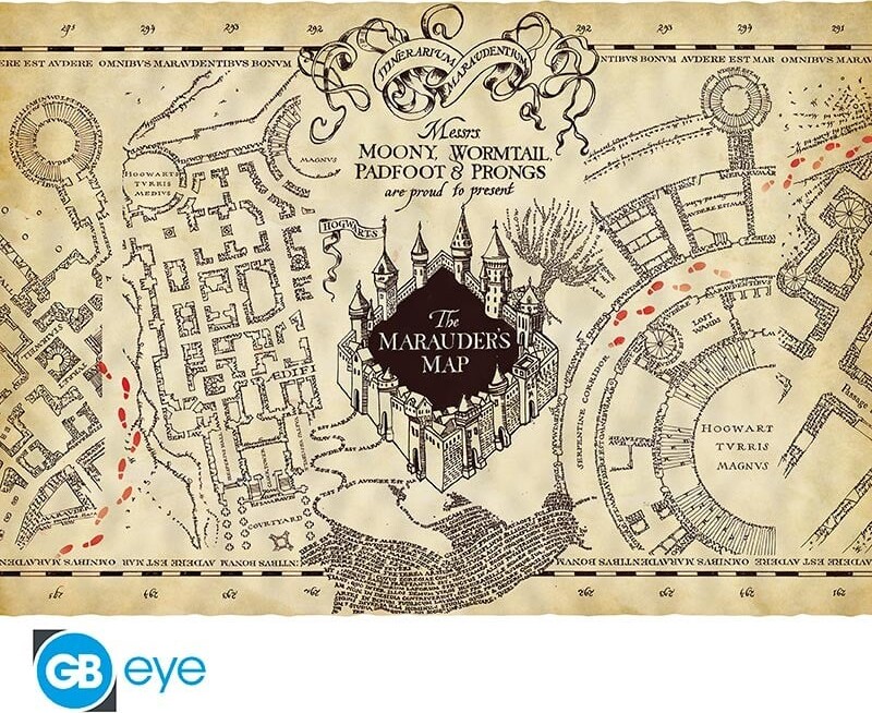 Harry Potter Parchment Poster Marauder Map - Abystyle Studio Plakater  - 3665361144052