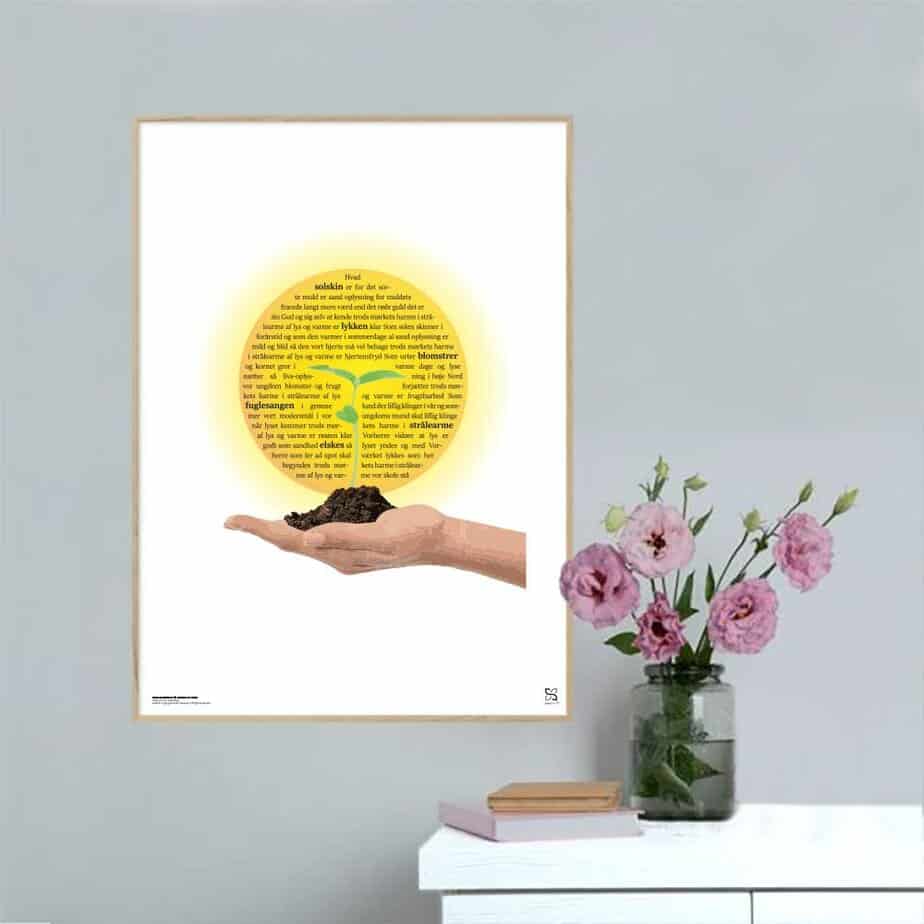 Hvad Solskin For Den Sorte Muld Plakat Lodret - Songshape Plakater