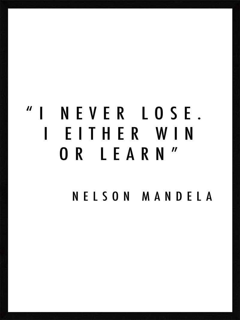 Never Loose Nelson Mandela Plakat - Postersbyus Plakater