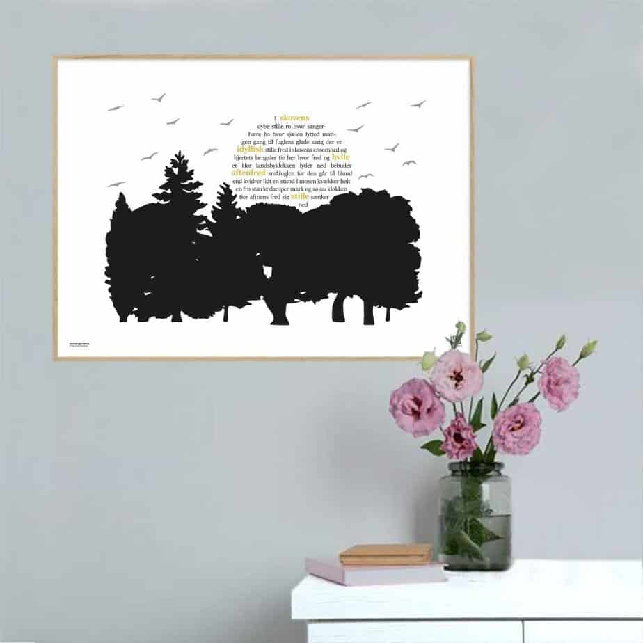 Skovens Dybe Stille Songshape Plakat Vandret - Songshape Plakater