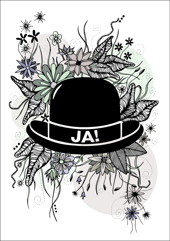 Blomster Jahat Kort Plakat - Kasia Lilja Plakater  - 5710495007631