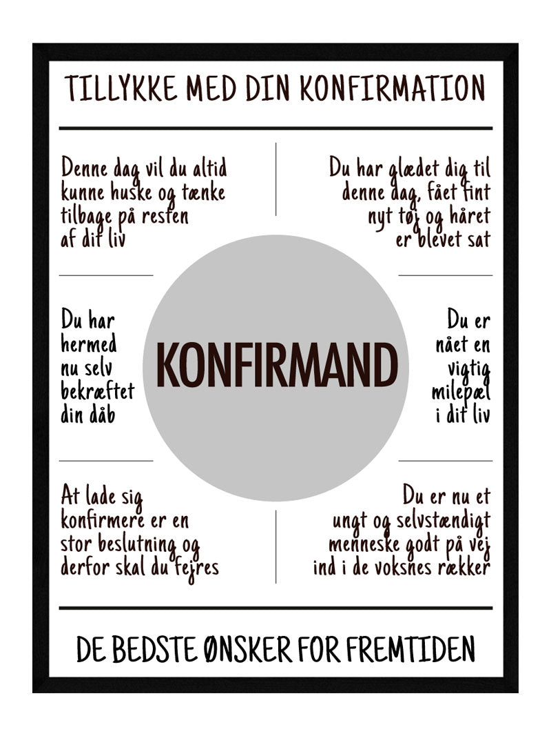 Konfirmation Konfirmand Plakat - Postersbyus Plakater