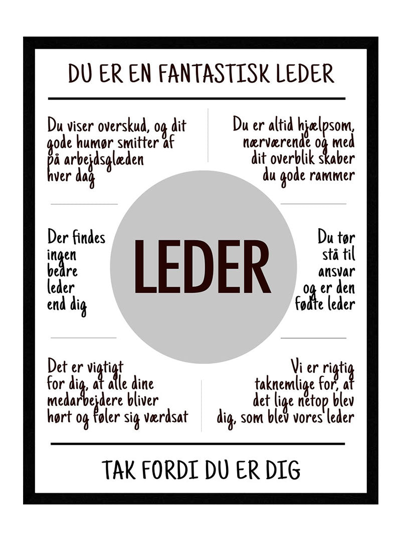 Leder Plakat - Postersbyus Plakater